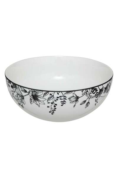 Secret de Gourmet Bol pentru salată "White Floral" - D.22.5 cm, Alb