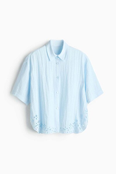 H&M Broderie anglaise beach shirt