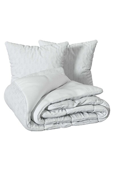 Atmosphera Set de pat 3 piese "Edie" - Jacquard, Alb, 260x240 cm