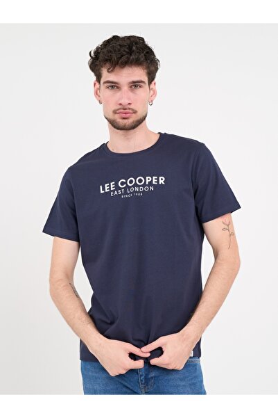 Lee Cooper - Tricou barbat de culoare uniforma cu imprimeu logo