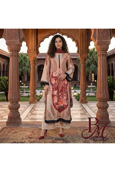 Bazm-A Fashion Atelier Breeze RB Kurti/Kaftan/Trouser 3 Pcs set