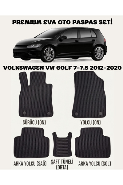 8D OTO PASPASI VOLKSWAGEN VW GOLF 7 VE 7.5 SERİSİ 2012 - 2020 ARACA ÖZEL PREM...