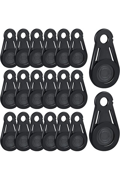 STARSTAR 20-pack heavy-duty removable black waterproof fabric clips for outdo...