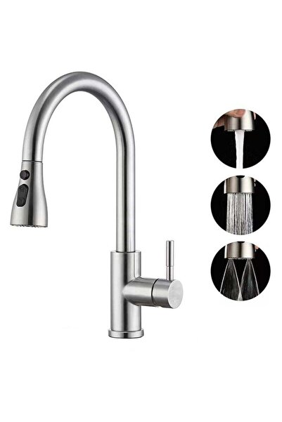 STARSTAR Kitchen sink faucet with pull-out spray head, high-curve design, sin...