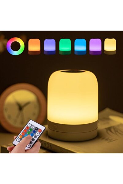 STARSTAR Baby USB Rechargeable Bedside Lamp 13 RGB Color-Changing Touch Night...