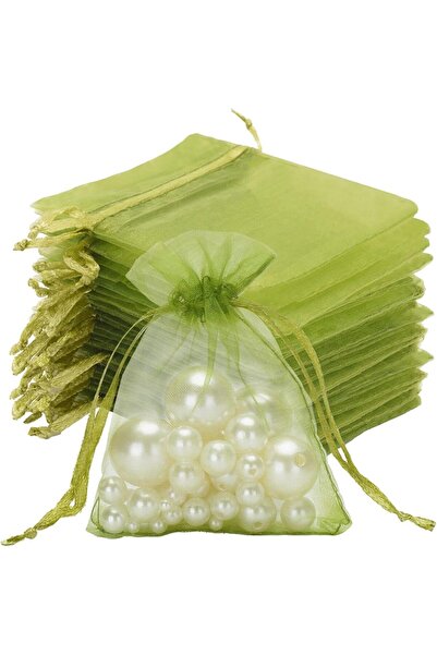 Morvena Picks Geantă din tul de 100 de piese - 17 cm x 23 cm, cu șnur transpa...
