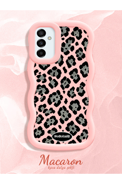 CHICASELUX Samsung Galaxy M23 Compatible Wavy Frame Leopard Print High Qualit...