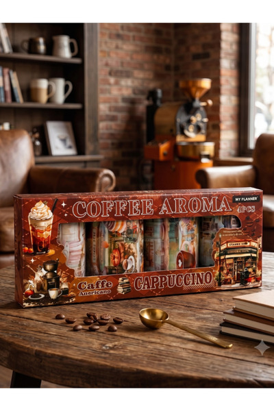 Bam Rollă de autocolante transparente Coffee Culture Scrapbook 2,2 m Set de 4...