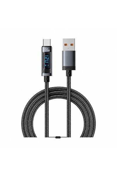 essager Cablu de încărcare rapidă, USB-A la USB-C, 120W, 6A, Afișaj digital L...