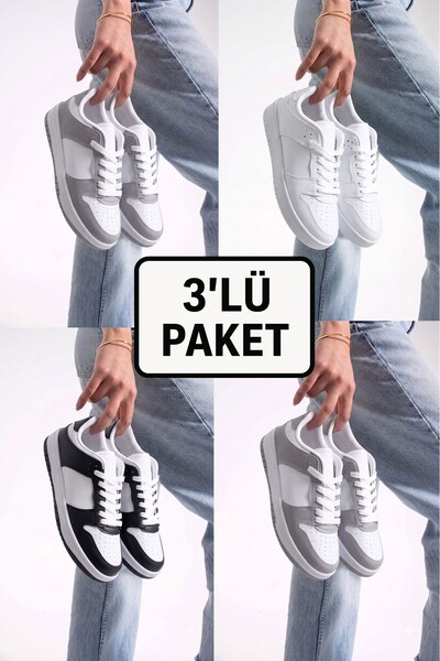 AlbiShoes حزمة من 3 أحذية رياضية خفيفة الوزن ومريحة للجنسين، أحذية رياضية للم...