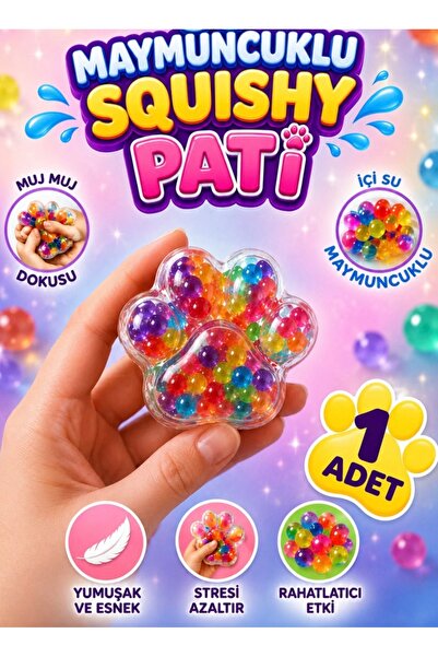 HEDİYEVİM PATİ SQUISHY İÇİ MİNİK SU TOPLARI DOLU MOJ MOJ SU TOPU SQUISHY SUKU...