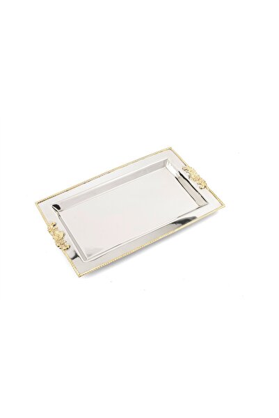 Mikasa Moor Silver Antique Gold Embossed Tray 30X19Cm