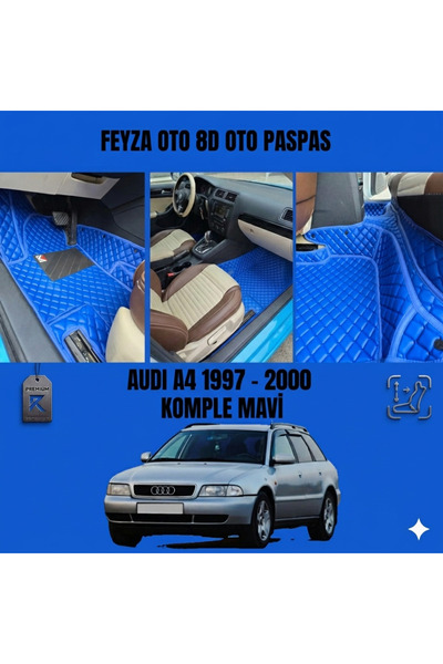 FEYZA OTO سجادة سيارة من الجلد الفاخر المضاد للانزلاق مخصصة لسيارة أودي A4 19...