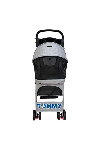 Tommy Evcil Hayvan Arabası Gri 80.5*45.5*101 Max 15kg