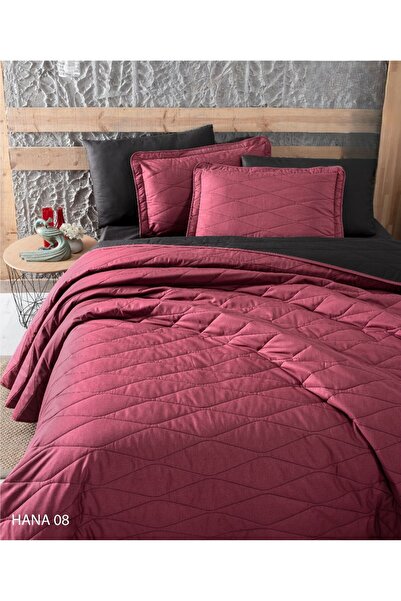 NAJMA Turkish Compressed Bed Sheet Set 100% Cotton Plain Design 6 Pieces for ...