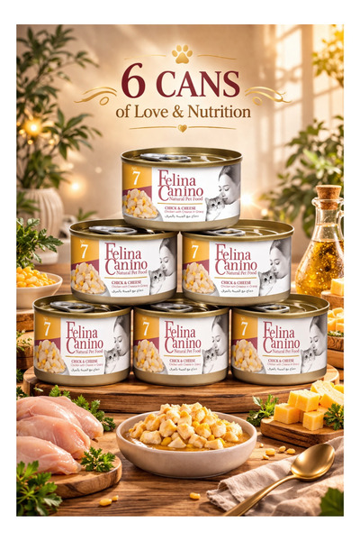 felina canino Chicken & Cheese Cat Food (6 Cans) - Complete and Delicious Wet...