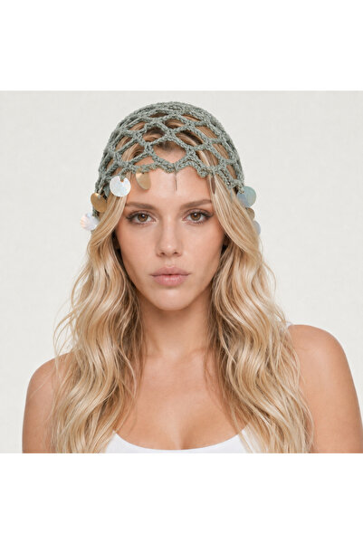 Bukiro Hand Knitted Mesh Beret Bohemian Women's Hat Summer Festival Beret wit...