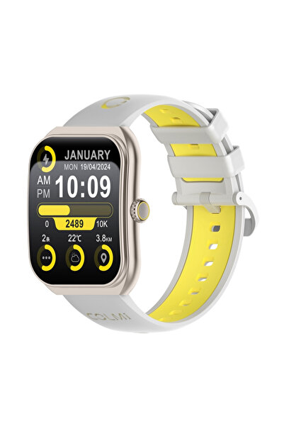 COLMI Smartwatch P86 Pentru Android iOS Curea aurie Rezistent la apă Ecran ta...