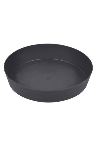 BAMI NETWORK Farfurie ghiveci flori plastic antracit 15.5x3cm