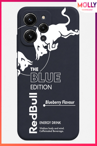 Molly حافظة من السيليكون المخملي باللون الأزرق الليلي مع نمط The Blue Edition...