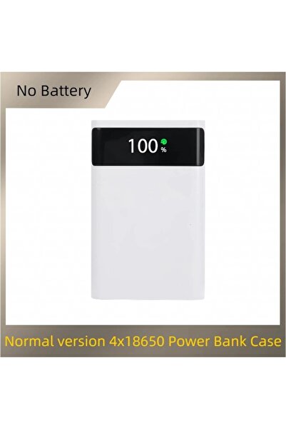 Choice علبة تخزين وشحن بطاريات 18650 بيضاء بدون بطاريات، صندوق طاقة DIY 4x186...
