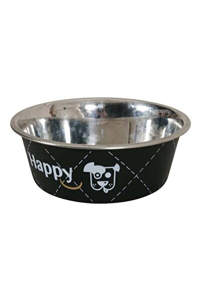 Zolux Happy Stainless Steel Dog Bowls Black, 0.8 L