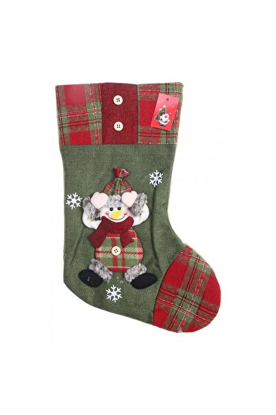 Rao Gift Stocking, with Patterned , green, Size 20X30 Cm, Textile, Interior
