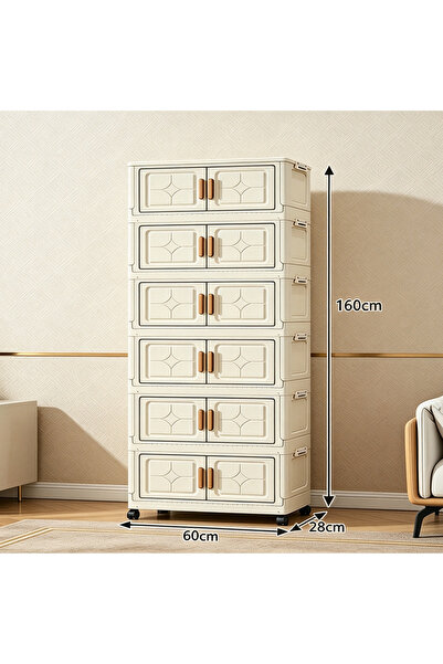 CozyWorld 60cm Width 6 Layers Beige Color Star Patterned Solid Wood Panels Go...