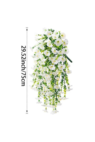 choice2 1pcs white Durable Artificial Morning Glory Hanging Flowers UV Resist...