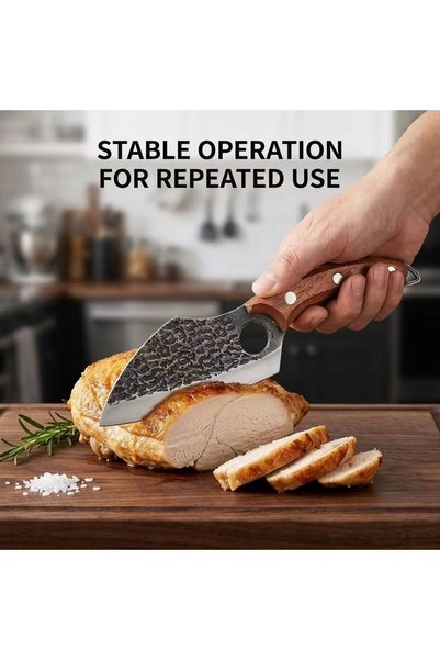 Klyte 8-Piece Kitchen Knife Set with Storage Bag & Protective Gloves, Chef Knife Set for Home Cooks, Chefs and Housewives, Cooking Cutlery Set for Home Kitchen, Apartment and Restaurant