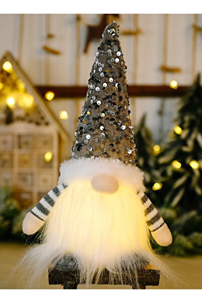 TAPIT 1pc Light Up Christmas Gnomes, Silver, Pink & Red Christmas Gnomes - Pl...