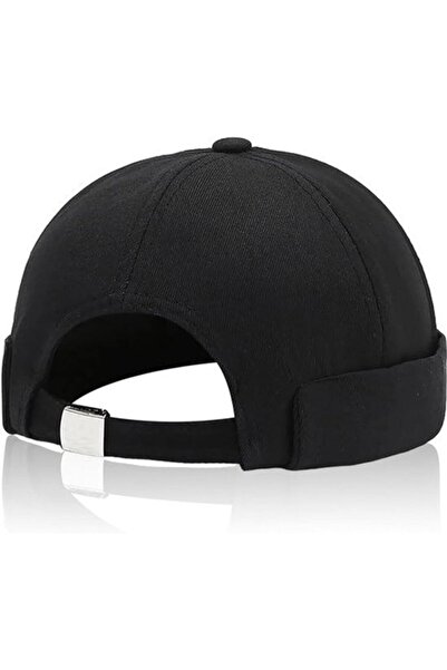STARSTAR Black bucket hat, skull cap, brimless hat, men's hat, rolled brim ha...