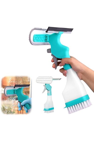 STARSTAR 4-in-1 Window Cleaning Set with Squeegee, Wiper, Sprayer, Brush & Co...