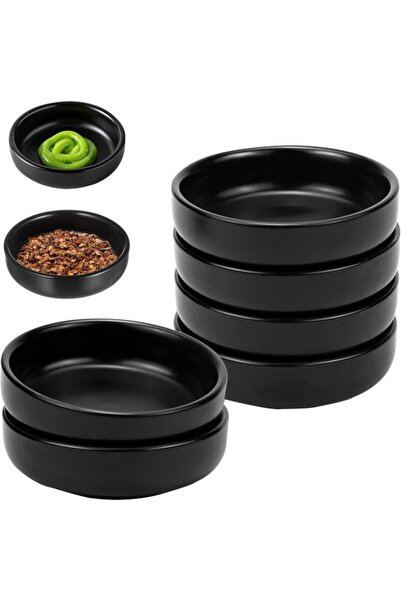 STARSTAR 6 Pcs Round Ceramic Dipping Bowls Set (9x9x2.4cm) - Multifunctional ...