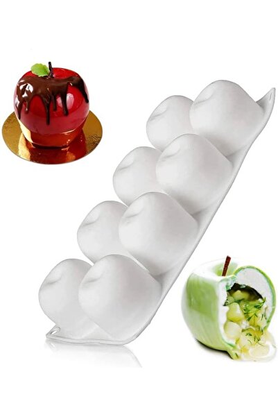 STARSTAR Silicone mold with 8 indentations for 3D apple shapes - Ideal for ho...