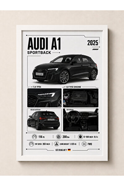 Miutic Print Studio Tablou decorativ auto Audi A1 Sportback cu specificații t...