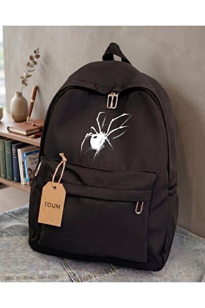 Toum Spider Printed School, Course, Course Backpack