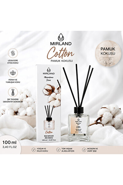 Mirland 100 ML PAMUK ÇUBUKLU ODA KOKUSU