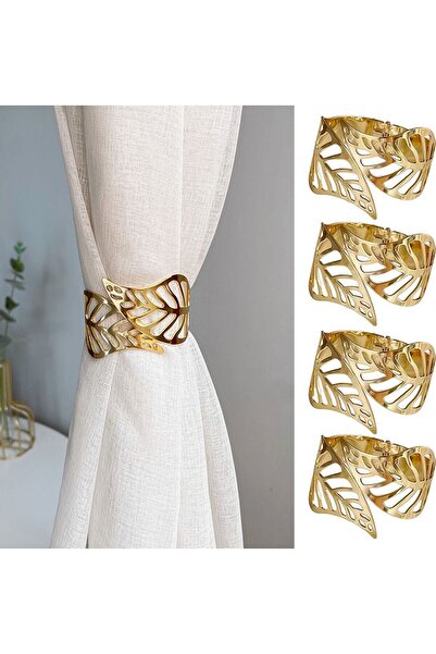STARSTAR 5-Piece Openwork Metal Spring Curtain Tieback Clips, Slat Bracket Ho...