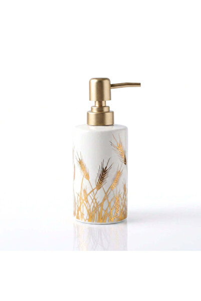 SOBHYS Ceramic Soap Dispenser – Golden Wheat Engraving