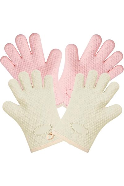 STARSTAR 2-Pack Women's Silicone Finger Oven Gloves & Heat-Resistant Waterpro...