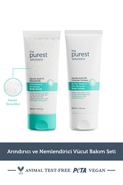 The Purest Solutions Arındırıcı& Nemlendirici Vücut Bakım Seti: Glikolik Asit...