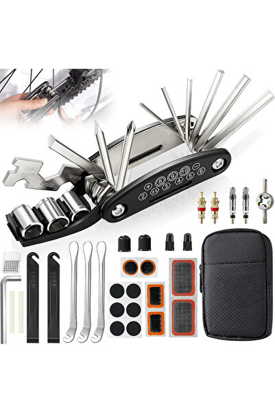 STARSTAR Bicycle repair tool kit, bicycle tool repair set, 16-in-1 multi-func...