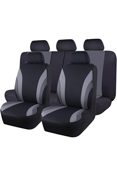STARSTAR Universal sports fabric car seat covers - breathable 3-zip bench sty...