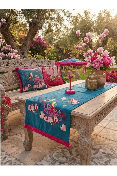 Missidea Vibrant Nature Desenli Aydınlatmalı El Yapımı Dekoratif Bali Şemsiye...