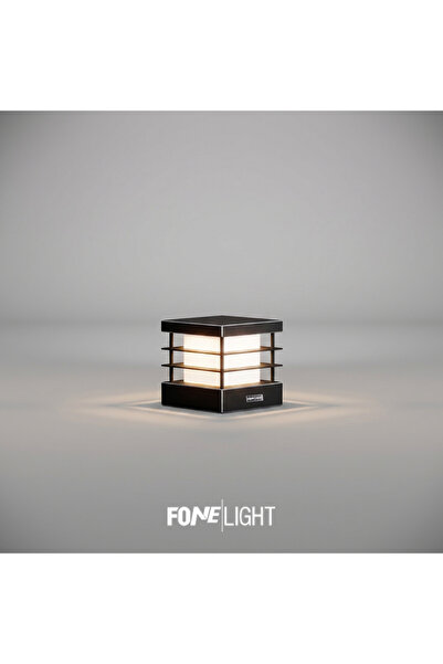 FoneLight Postila Corp de Iluminat din Aluminiu pentru Soclu, 18 cm, Negru