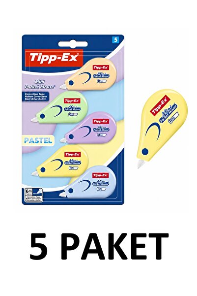 Tipp-Ex Pachet de 5 mini corectoare de bandă adezivă pentru mouse, în culori ...