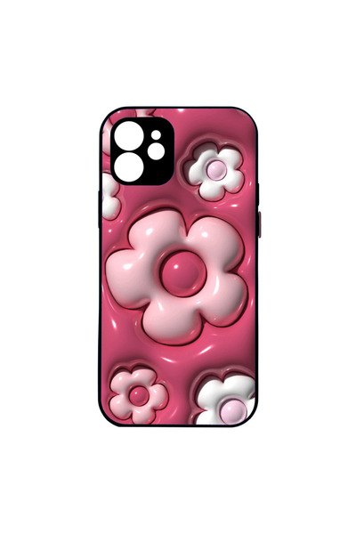 4TECH Θήκη κινητού τηλεφώνου iPhone 15 Plus με ροζ λουλούδια