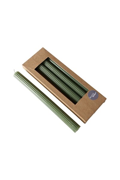 Boltze Set de 4 lumânări verzi din parafină 25 cm Clasic