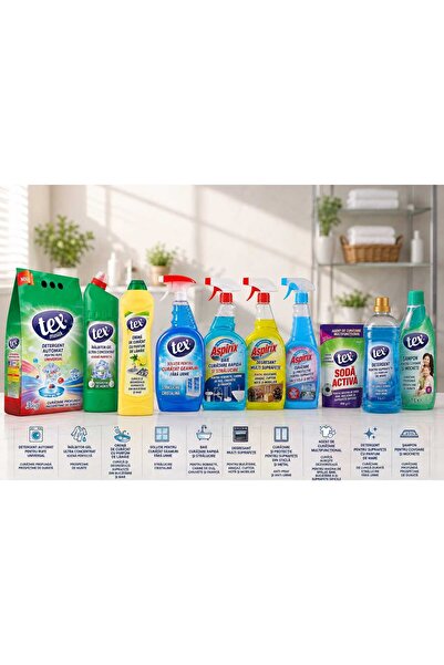 Tex Pachet Complet pentru Curățenia Casei și Îngrijirea Rufelor – 10 Produse ...